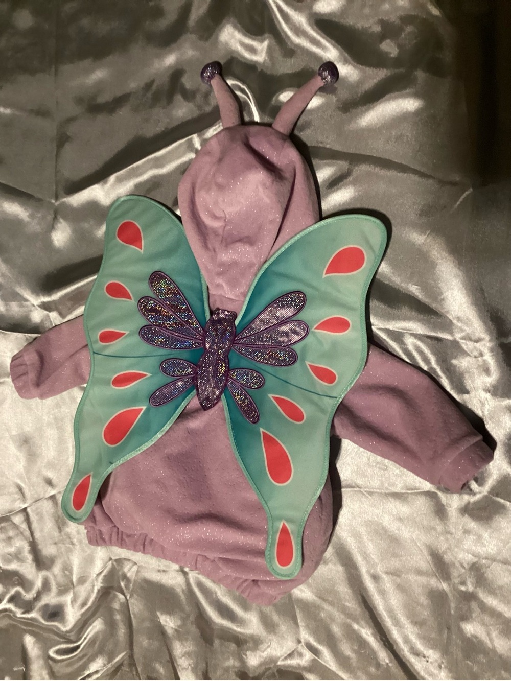 Lavender Butterfly Pullover Costume with Teal Wings ~ 6-12 months